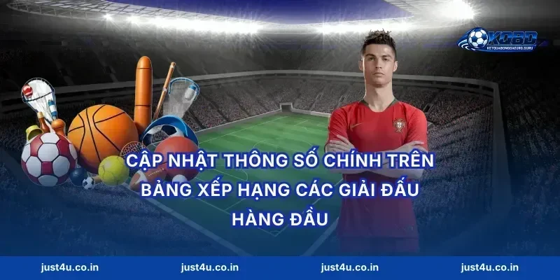 Cập nhật thông số chính trên bảng xếp hạng các giải đấu hàng đầu