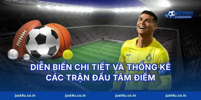 Diễn biến chi tiết và thống kê các trận đấu tâm điểm