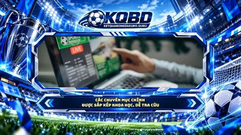 Các chuyên mục chính được sắp xếp khoa học, dễ tra cứu