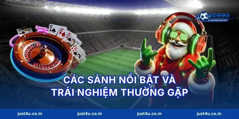 Các sảnh nổi bật và trải nghiệm thường gặp