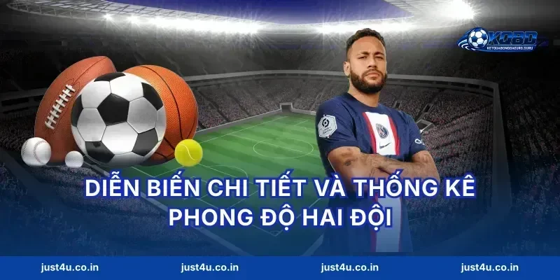 Diễn biến chi tiết và thống kê phong độ hai đội